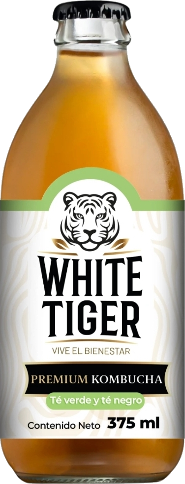 Botella White Tiger Kombucha sabor Original
